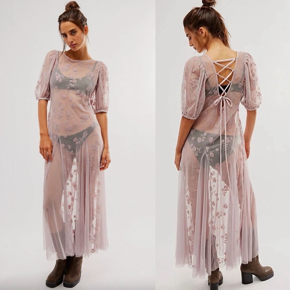 Free People / Viola Midi Dress In Lavender